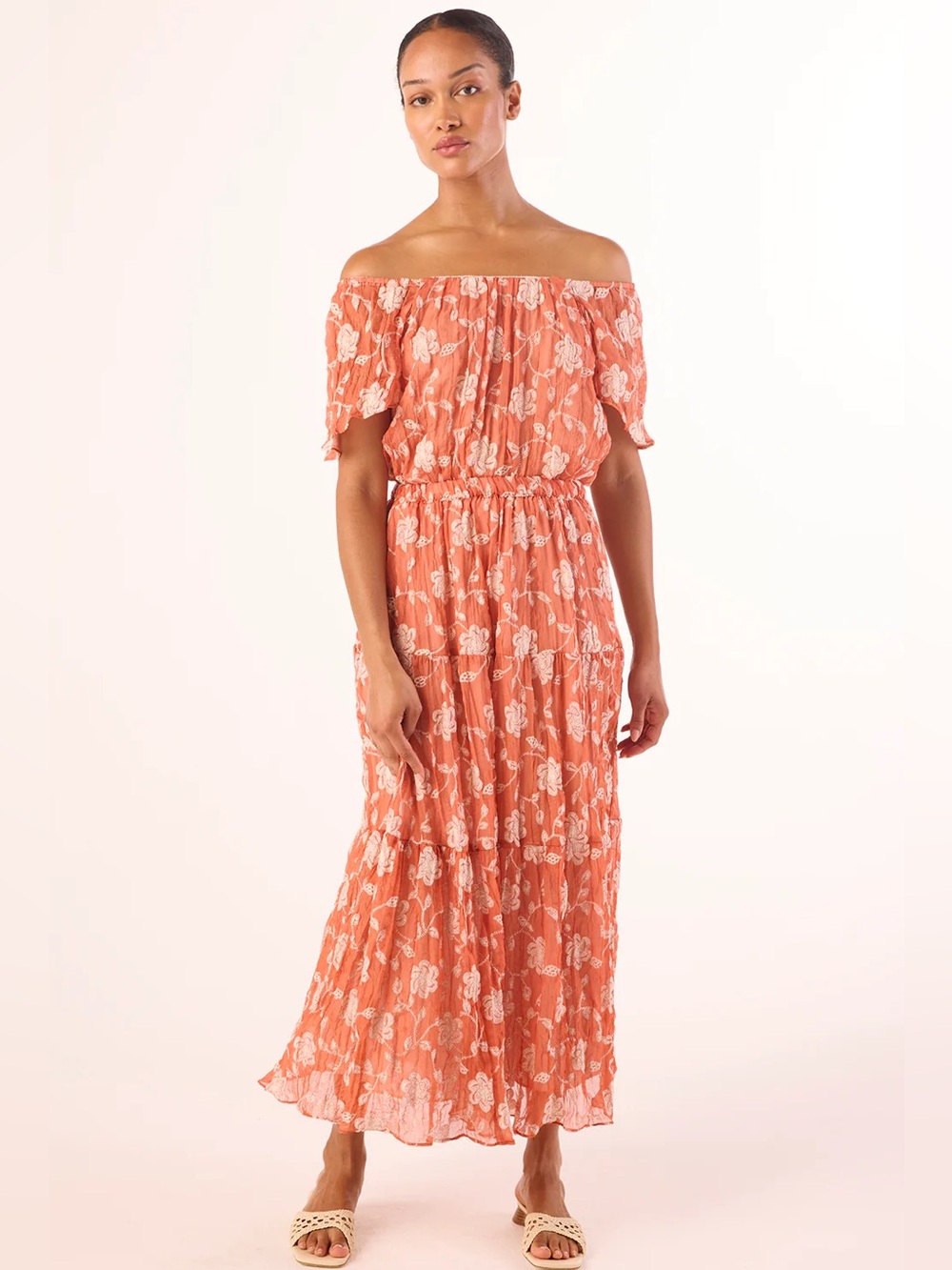 Misa Los Angeles Sheena Too and Devyn Skirt Set- in Terracotra rose crinkle